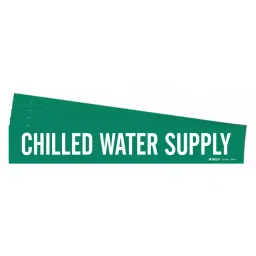 BRADY Vinyl Pipe Marker Chilled Water Supply Green and White 2-1/4 x 14 x 0.004 inch, 781ZG5 (Pack of 5)-image-98