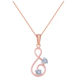 P.C. Chandra Jewellers 14 kt Gold & Diamond Pendant without Chain-image-82