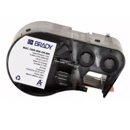 BRADY Precut Label Roll Cartridge 25.4 mm (1 Inch) x 7.62 m (25 ft) Orange on Black, 808DD9-13