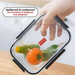 HAZEL Transparent Plastic Airtight Leak proof Microwave Safe Container 1.5 L image 4