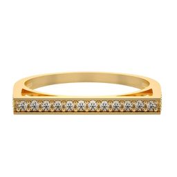 VALANOVA Yellow Gold Plated Sterling Silver Certified 0.28 Ct Lab Grown Diamond Ring-image-17
