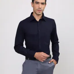 Louis Stitch Navy Blue Regular Fit Shirt-picture-2