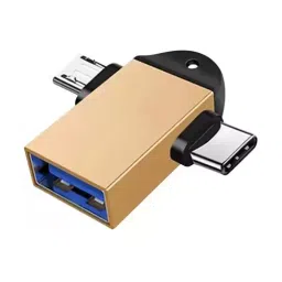 Generic USB Type C Micro OTG Adapter 1 Connector for Multipurpose Golden, 3OTG-32