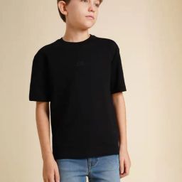 Jack & Jones Junior Boys Black Solid Over-sized Fit T-Shirt-picture-30