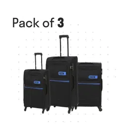 Citizen Journey Pulse Black Solid Trolley Bag Pack of 3 - 58 Cms, 68 Cms & 78 Cms image 4