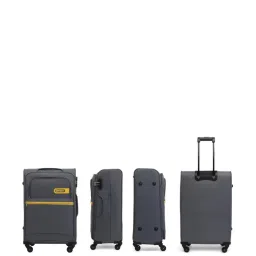 Citizen Journey Pulse Grey Solid Soft Large Trolley Bag - 78 Cms image 4