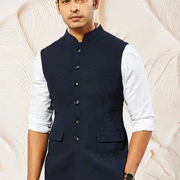 VASTRAMAY Embellished Nehru Jacket-image-101
