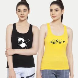 Friskers Multicolor Printed Camisole (Pack Of 2)-image-60