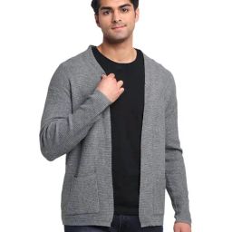 Global Republic Grey Regular Fit Shrug-image-24