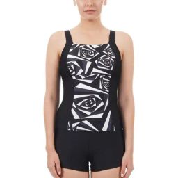 Speedo Black Printed Swimsuit-image-100