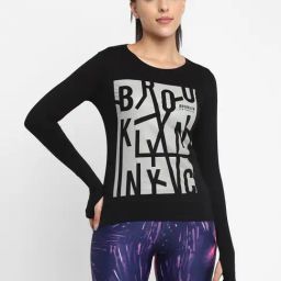 Appulse Black Printed Slim Fit Cotton T-Shirt-image-96