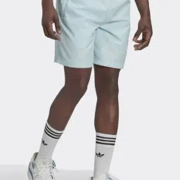 Adidas Originals Blue Regular Fit Printed Sports Shorts-image-62