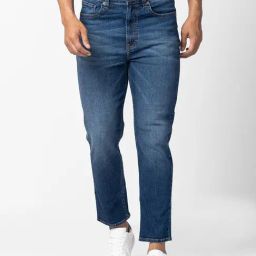 Spykar Dark Blue Cotton Loose Fit Jeans-picture-47
