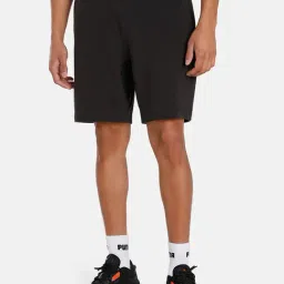 Puma Black Cotton Relaxed Fit Shorts-picture-18