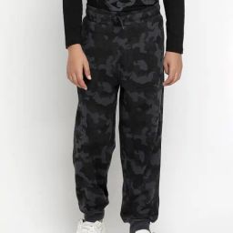 Lil Tomatoes Kids Dark Grey Camouflage Trackpants-image-73