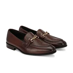 Egoss Men Leather Formal Loafers-image-96