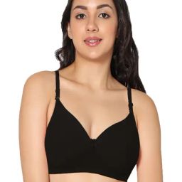 IN CARE Black Half Coverage Non-Wired Push-Up Bra-image-89