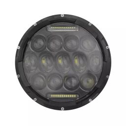 AllExtreme EX13H1P 17.78 cm (7 Inch) Round Ring 13 LED Headlight with Turn Signal Light 75W-image-8