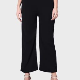 BUYNEWTREND Black Mid Rise Trousers-image-13