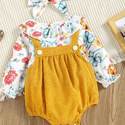 YK Infant Girls Floral Printed Cotton Bodysuit-image-30