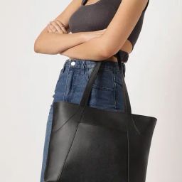 Fastrack Black Faux Leather Solid Tote Handbag-image-66