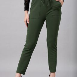 R.Code by The Roadster Life Co. Women Tapered Fit High-Rise Trousers-picture-20