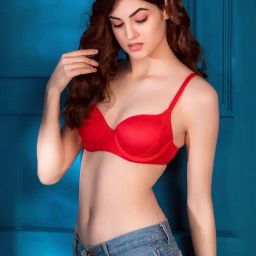 Clovia Red Cotton Half Coverage Everyday Bra-image-41
