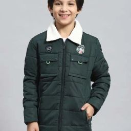 Monte Carlo Kids Green Printed Full Sleeves Jacket-image-38