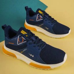 Campus Kids PABLO-CH Blue & Mustard Running Shoes-image-77
