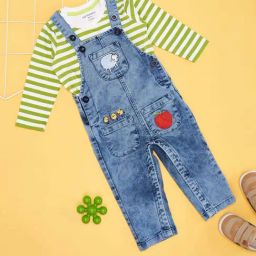 Pantaloons Baby Boys Brilliant Blue & Green Cotton Striped Clothing Sets-image-13