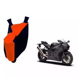 Auto Pearl Waterproof Two Wheeler Cover For Honda CBR 1000RR (Orange & Blue)-image-99