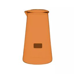 ABGIL Beaker Phillip Pattern Conical Form with Spout 1 L Amber Borosilicate Glass, BKR-AC-78-03-99