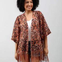 PURYS Brown Printed Shrug-picture-18