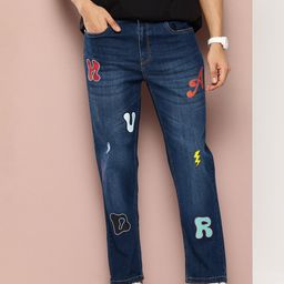 Harvard Men Relaxed Fit Printed Stretchable Jeans-image-9