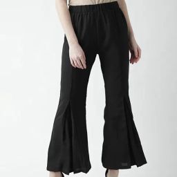 KASSUALLY Black Regular Fit Mid Rise Culottes-36