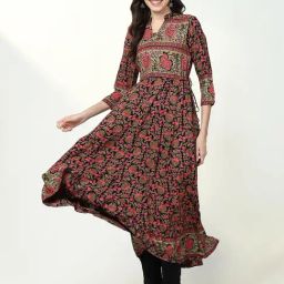 SHOWOFF Multicolor Embellished Kurta-picture-17