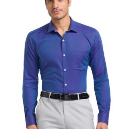 Park Avenue Violet Slim Fit Self Design Shirt-picture-27