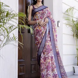 DIVASTRI Floral Zari Ready to Wear Saree-picture-52