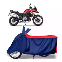Auto Pearl Two Wheeler Cover with Bag for BMW F 850 GS, Red & Blue-image-83