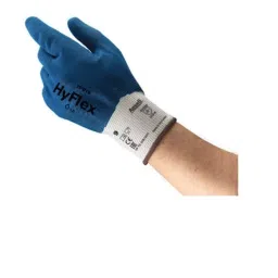 Ansell HyFlex 11-919 Blue Nylon Oil Resistant Gloves Size 6 Nitrile Coating, 11919060-picture-4