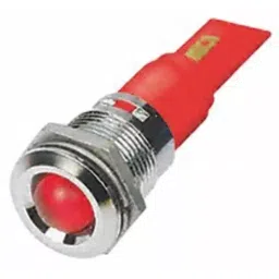 RS PRO Red Panel Mount Indicator 110V AC, Mounting Hole Size 22 mm, Termination Type Solder Tab, Model No 208043-10