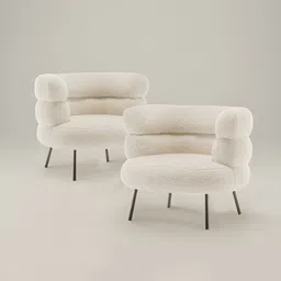 nestroots Beige & Black Accent Exquisite Boucle LoungeChair-image-39