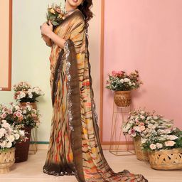 Ambuja International Mirror Work Pure Georgette Saree-picture-27