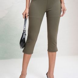 Tokyo Talkies Women Slim Fit Mid-Rise Cropped Trousers-image-50
