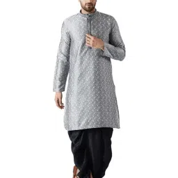 Sojanya Charcoal & Black Full Sleeves Kurta Set-image-69