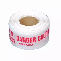 Mastership Caution Barricade Tape Polyethylene White And Red (100 MTR in 1 Roll) 5 Roll image 4