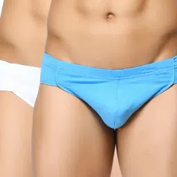 BASIICS by La Intimo Blue & White Comfort Fit Briefs (Pack of 2)-image-18