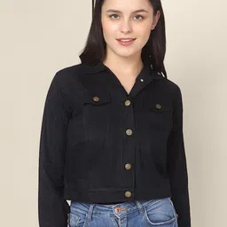 QIOA Women Lightweight Denim Jacket with Embroidered-26