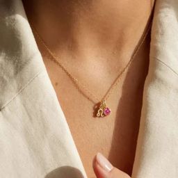 FAB COUTURE Gold-Plated Zircon Studded Geometric Pendants with Chains-picture-40