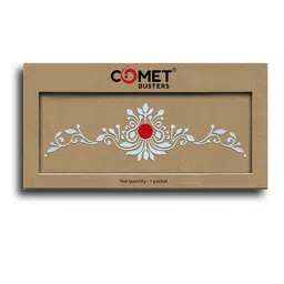 Comet Busters Beautiful Traditional Ethnic Motifs Bindi - White & Red-84